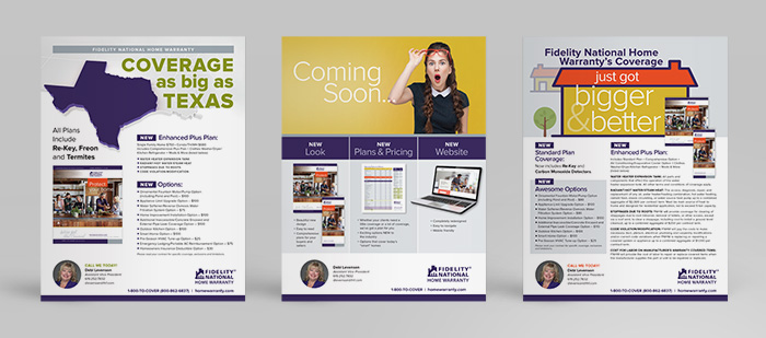 Flyer designs for new website and product launch