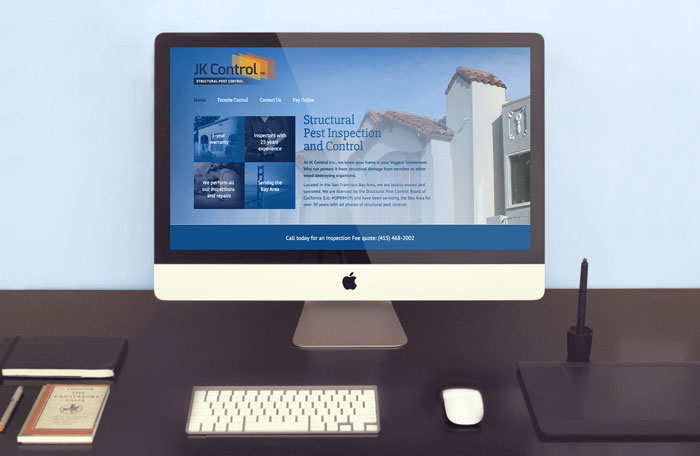 Responsive web design for a bay area company, with simple navigation